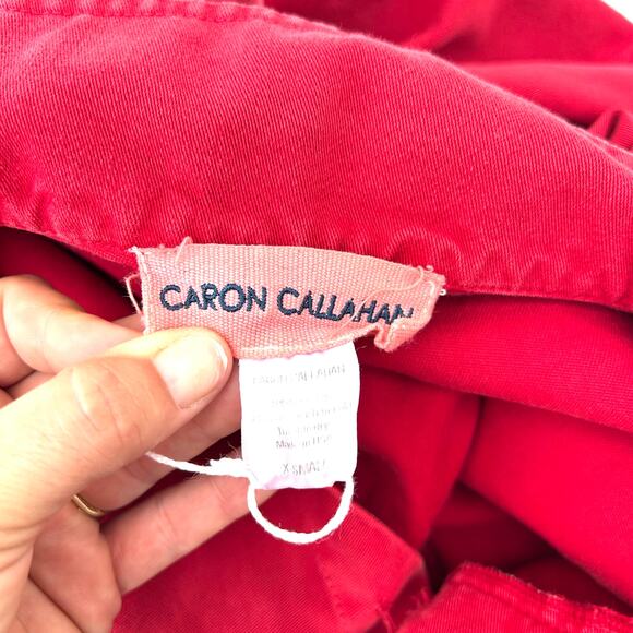 Caron Callahan Cotton Denim Short Sleeve Jumpsuit Collared Boilersuit XS - Picture 3 of 8